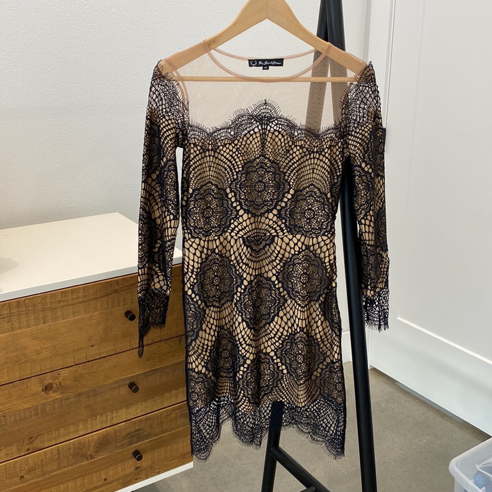 For Love & Lemons-Black Lace Dress - Picture 2 of 11